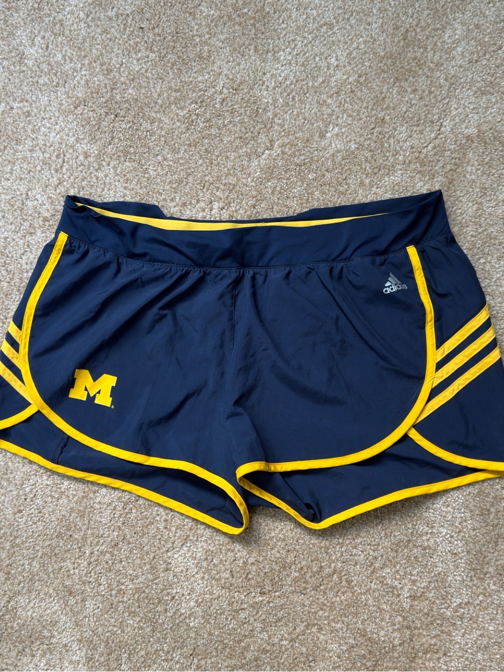 Adidas University of Michigan Wolverines Running Shorts